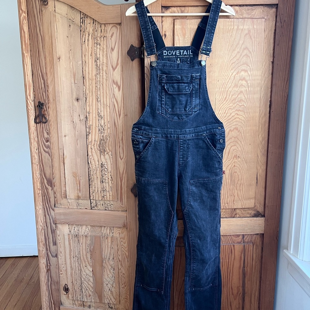 Dovetail Workwear | Women's Black Denim Overalls